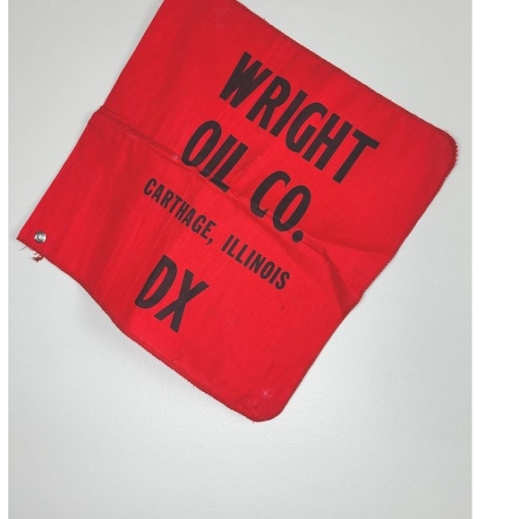 Other - Vintage DX Wright Oil Co. Flag: 1950s Gas Station Advertising Banner